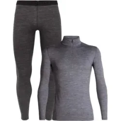 Icebreaker Merinowolle &ndash; Erste Schichten &ndash; Herren &ndash; M Merino 200 Oasis LS Half Zip Pack M Merino 200 Oasis LS Half Zip Gritstone