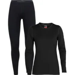 Icebreaker Merinowolle-Unterhemd &ndash; Damen / Frau &ndash; W Merino 260 Tech LS Crewe Pack W Merino 260 Tech LS Crewe Black für Damen aus