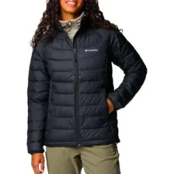 Columbia Daunenjacke wasserabweisend und leicht Powder Lite II Full Zip Jacket Black für Damen Größe M schwarz