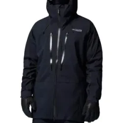 Columbia Wasserdichte und atmungsaktive Skijacke Platinum Peak II 3L Shell Black für Herren Größe XL schwarz