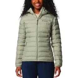 Columbia Wasserabweisende Stepp-und Daundenjacken aus natürlichen Daunen Lake 22 II Down Hooded Jacket Safari für Damen Größe XS Khaki