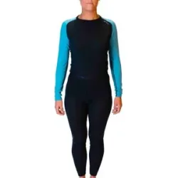 Devold of Norway Set T-Shirt und Thermo-Strumpfhose aus Merinowolle Multi Sport Merino 190 Set W Ink/Skyblue für Damen aus Wolle Größe L Blau