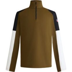Fusalp Erste Schicht Stretch mit hohem Kragen Pravio Cobra/Noir/Neige für Herren Größe M Khaki
