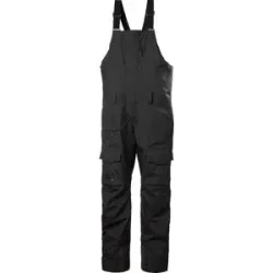 Helly Hansen Isolierte Ski Latzhose aus Primaloft® Black Eco Sogn Bib Cargo Pant Black für Herren aus Wolle Größe S schwarz