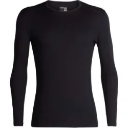 Icebreaker Sous-vêtement en laine de mérinos M Merino 200 Oasis LS Crewe Black für Herren aus Wolle Größe M schwarz