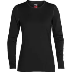 Icebreaker Sous-vêtement en laine de mérinos W Merino 260 Tech LS Crewe Black für Damen aus Wolle Größe L schwarz