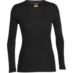 Icebreaker Merinowolle-Unterhemd &ndash; Damen / Frau &ndash; W Merino 175 Everyday LS Crewe W Merino 175 Everyday LS Crewe Black für Damen aus