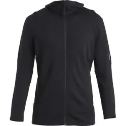 Icebreaker Fleece aus Merinowolle M Merino 260 Quantum LS Zip Hoodie Black für Herren aus Wolle Größe S schwarz