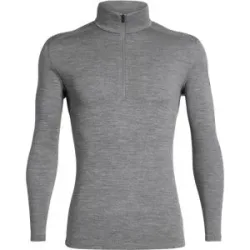 Icebreaker Funktionsunterwäsche aus Merinowolle M Merino 260 Tech LS Half Zip Gritstone Heather für Herren aus Wolle Größe L Grau