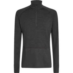 Icebreaker Unterwäsche aus Merinowolle M Merino 260 ZoneKnit? LS Half Zip Jet Heather für Herren aus Wolle Größe L Grau