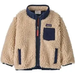 Patagonia Winddichte Fleecejacke mit Fleecefutter &ndash; Kind &ndash; Baby Retro-X Jkt Baby Retro-X Jkt Dark Natural w/New Navy  Kindergröße 3