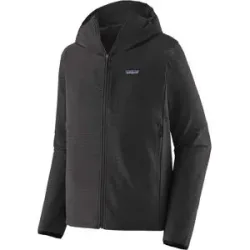 Patagonia Warme, dehnbare Fleecejacke mit Reißverschluss &ndash; Herren &ndash; M's R1 TechFace Hoody M's R1 TechFace Hoody Black für Herren