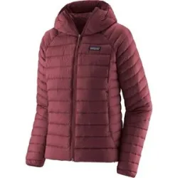 Patagonia Stepp-und Daundenjacken aus Naturdaunen &ndash; Damen / Frauen &ndash; W's Down Sweater Hoody W's Down Sweater Hoody Dark Ruby für