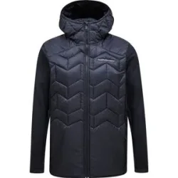 Peak Performance Isolierender und vielseitiger Stepp- Und Daundenjacken M Elevate Liner Hybrid Hood Jacket Black für Herren Größe L schwarz