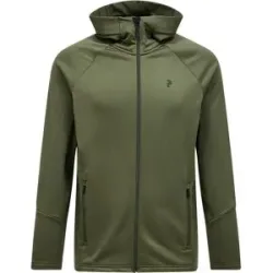 Peak Performance Technisches und atmungsaktives Fleece M Rider Essentials Zip Hoodie Pine Needle für Herren Größe L Grün
