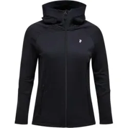 Peak Performance Schnelltrocknender Fleece W Rider Essentials Zip Hoodie Black für Damen Größe M schwarz