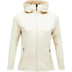 Peak Performance Schnelltrocknender Fleece W Rider Essentials Zip Hoodie Sand Fog für Damen Größe S Khaki