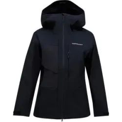 Peak Performance Wasserfeste Skitourengehen-Jacke &ndash; Damen / Frauen &ndash; W Ascent Softshell Jacket Black W Ascent Softshell Jacket Black