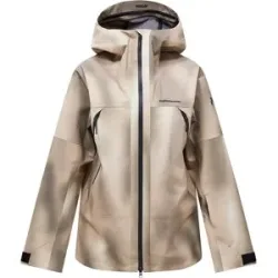 Peak Performance Veste technique de freeride W Edge 3L Aop Jacket 336 Beam Fade für Damen Größe S Beige