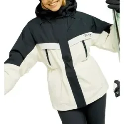 Roxy Veste de ski imperméable 15K Glacial Grace Jacket True Black für Damen Größe M Beige