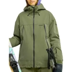Roxy Veste de ski imperméable 20K Ice Bounded Jacket Beetle für Damen Größe L Khaki