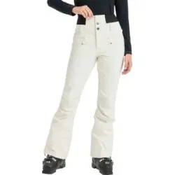 Roxy Skihose mit hohem Bund Rising High Pant Whisper White für Damen Größe S Weiß
