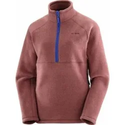 Salomon Fleecepullover mit Reißverschlusskragen Chroma Fleece HZ W Rum Raisin für Damen Größe L Bordeaux