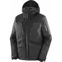 Salomon Wasserdichte und warme Skijacke Spark Jacket M Deep Black für Herren Größe M schwarz