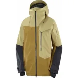 Salomon Skijacke aus GORE-TEX ePE Moon Patrol Jacket W Gray Green/Brilliant Olive/Deep Black für Damen Größe L Gelb