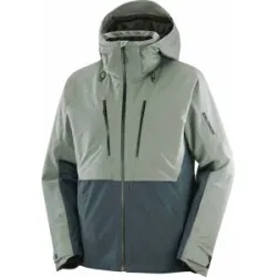 Salomon Leichte, isolierende Skijacke aus PrimaLoft® Brilliant 2.0 Jacket M Sedona Sage/Green für Herren Größe L Grau