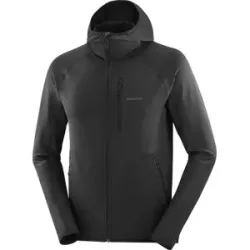 Salomon Warmes und leichtes technisches Fleece Sntial Lightwarm HD M Deep Black für Herren Größe S schwarz
