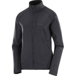 Salomon Technisches Fleece &ndash; Warm und leicht &ndash; Damen / Frau Sntial Lightwarm FZ Sntial Lightwarm Fz W Deep Black für Damen Größe S -