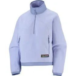 Salomon Kurze Fleecejacke mit halbem Reißverschluss &ndash; Damen / Frauen &ndash; Chroma Fleece Crop HZ W Chroma Fleece Crop HZ W Brunnera Blue