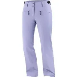 Salomon Isolierende Skihose Edge Pant W Blue Granite für Damen Größe L Violett
