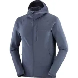 Salomon Leichte Stretch-Fleecejacke mit Reißverschluss &ndash; Herren &ndash; Sntial Lightwarm Hd M Blue Nights Sntial Lightwarm Hd M Blue Nights