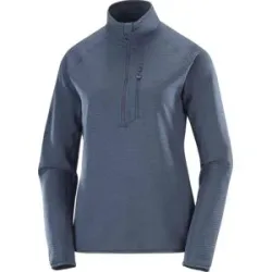 Salomon Leichte, atmungsaktive Fleecejacke mit Reißverschluss &ndash; Damen / Frau &ndash; Sntial Lightwarm HZ W Blue Nights Sntial Lightwarm HZ W