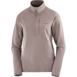 Salomon Leichte Stretch-Fleecejacke mit Reißverschluss &ndash; Damen / Frauen &ndash; Sntial Lightwarm HZ W Iron Sntial Lightwarm HZ W Iron für