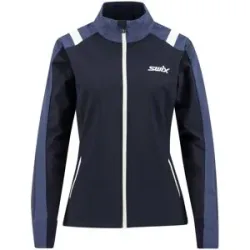 Swix Langlaufskijacke  Infinity Jacket Women Lake Blue für Damen Größe M Navy blau