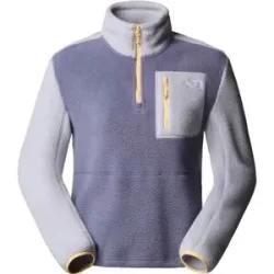 The North Face Fleece mit halbem Reißverschluss W Yumiori 1/4 Zip Twilight Galaxy Blue Flax Mineral Salt für Damen Größe L Violett