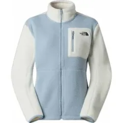The North Face Fleecejacke mit Reißverschluss aus recyceltem Polyester &ndash; für Damen &ndash; W Yumiori Full Zip Frost Grey White W Yumiori