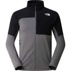 The North Face Fleece-Jacke für das Bergsteigen mit Polartec® Reißverschluss M Polartec Powergrid Stormgap Jacket Smoked Pearl TNF Black für