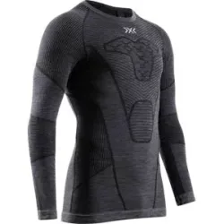 X-Bionic Technisches T-Shirt aus Merinowolle Symbio Merino Shirt LS M Rhino Grey für Herren aus Wolle Größe XL Grau