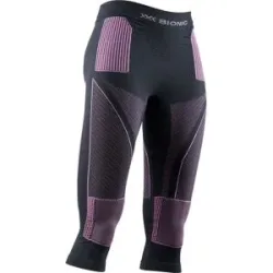 X-Bionic Technische 3/4 Strumpfhose Energy Accumulator 4.0 Pants 3/4 W Charcoal/Magnolia für Damen Größe S Grau