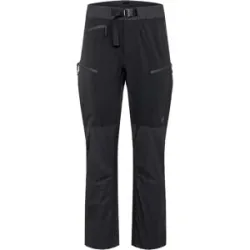 Black Diamond Wasserfeste und atmungsaktive Hose für Skitourengehen M Dawn Patrol Hybrid Pants Black für Herren aus Softshell Größe L schwarz