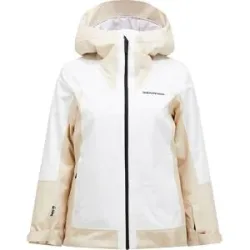 Peak Performance Isolierende Skijacke W Rider Tech 2L Insulated Jacket Sand Fog Off White für Damen Größe S Beige
