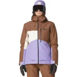 Picture Organic Clothing Wasserfeste und atmungsaktive Skijacke Seen Jkt Cocoa Brown Paisley für Damen Größe S Braun