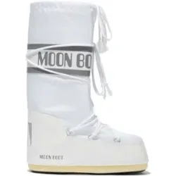 Moonboot Damen-Schneestiefel &ndash; Icon Nylon Moon Boot Nylon Blanche/Argent für Damen Größe 27-30 Weiß