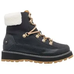 Roxy Wasserfeste, sehr warme Apres Ski Azelie Black für Damen aus Leder Größe 8 US schwarz