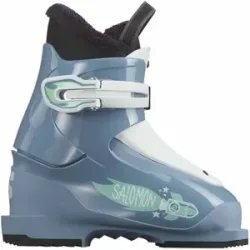 Salomon Kinder Skischuhe &ndash; T1 T1 Copen Blue/White/Spearmint  Kindergröße 15 Blau