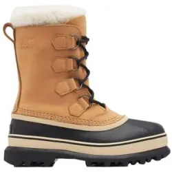 Sorel Après-skis chauds et imperméables Bottes Caribou Buff Women für Damen aus Leder Größe 36,5 Braun